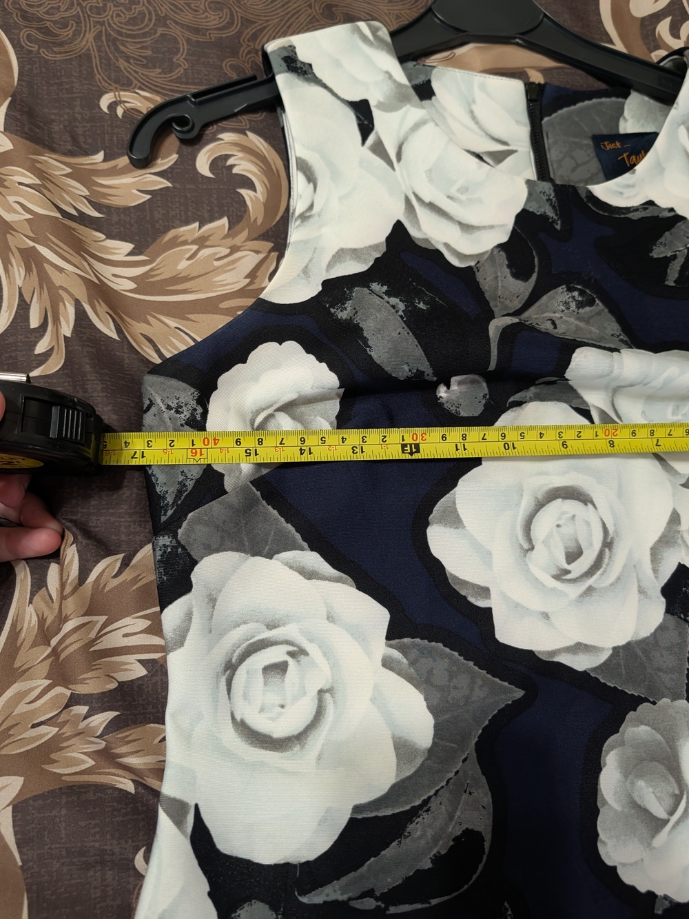 Just...Taylor Navy Mini Size 6 Dress with White Floral Print - Picture 10 of 10